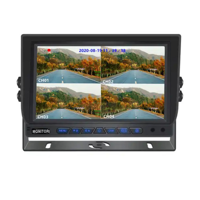 7 inch 1024*600 AHD Monitor Quad Display Car Truck Security Camera System With Recording Function