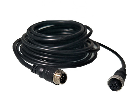 Dahua Streamax IP ক্যামেরার জন্য 6PIN Aviation Plug Cable পুরুষ মহিলা এক্সটেনশন কেবল