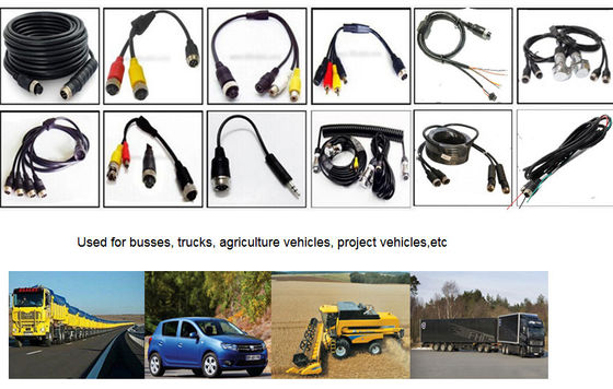 কাস্টমাইজ করুন ডিভিআর আনুষাঙ্গিক এম 12 4 পিন মহিলা / পুরুষ থেকে আরসিএ / বিএনসি ডিসি সংযোগকারী / অ্যাডাপ্টার তারগুলি