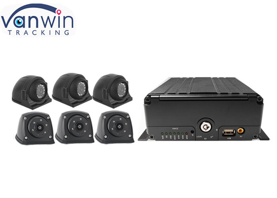6ch 4g রিয়েলটাইম ভিডিও স্ট্রিমিং HDD Mdvr 1080p GPS ওয়াইফাই যানবাহন পর্যবেক্ষণের জন্য