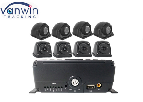 GPS 4G ওয়াইফাই অ্যালার্ম সহ 8CH HDD SSD SD Cardvehicle dvr