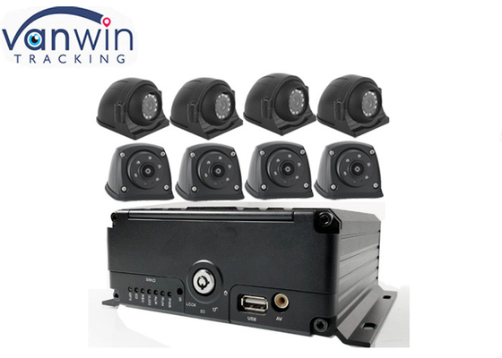GPS 4G ওয়াইফাই অ্যালার্ম সহ 8CH HDD SSD SD Cardvehicle dvr