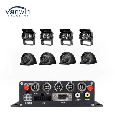 8CH 1080P H.265 HD GPS যানবাহন মোবাইল DVR রেকর্ডার 12V 2.5A এবং 5V 2A আউটপুট সহ