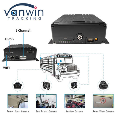 4G 6 চ্যানেল H. 265 HDD গাড়ি মোবাইল DVR জন্য নিরাপত্তা ক্যামেরা যানবাহন