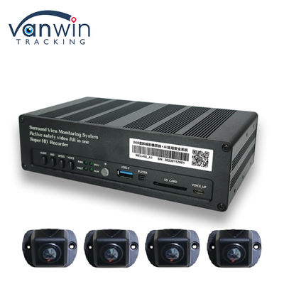 8 CH 4G 360 প্যানোরামিক ভিউ MDVR With AI ADAS DSM BSD প্যানোরামিক ভিউ গাড়ি যানবাহন DVR ক্যামেরা সিস্টেম