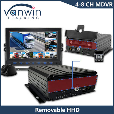 AHD 8CH HDD রিমোট কন্ট্রোল মোবাইল DVR 1080P 4G GPS ফাংশন যানবাহন নিরাপত্তা পর্যবেক্ষণ Cmsv6 MDVR