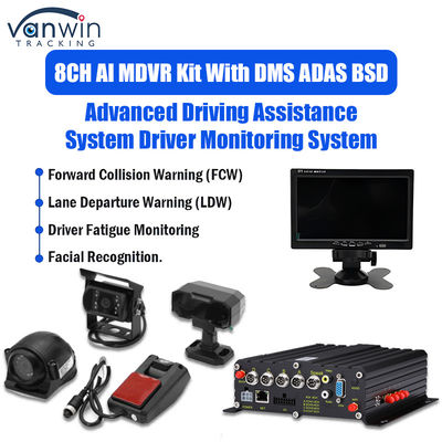 8CH 1080p 4G এআই মোবাইল ডিভিআর ADAS DMS BSD ক্যামেরা সিস্টেমের সাথে ট্রাকের জন্য জিপিএস মোবাইল ডিভিআর