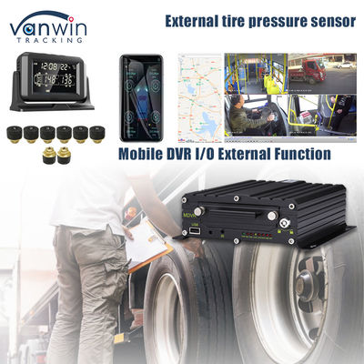 4 জি জিপিএস মোবাইল ডিভিআর সমর্থন 4 / 8 / 10 টায়ার চাপ রিয়েল টাইম মনিটরিং ইন্টেলিজেন্ট সিস্টেম