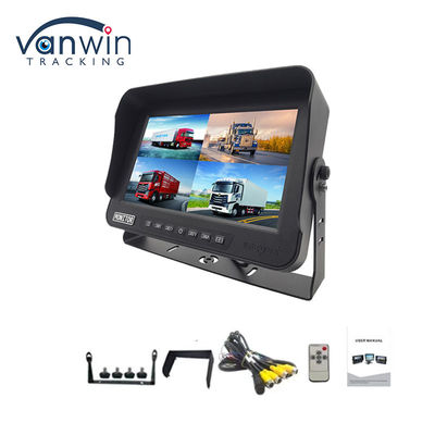 10.1 ইঞ্চি AHD 1080P MDVR মনিটর 4 চ্যানেল ফুল এইচডি ওয়াটারপ্রুফ স্প্লিট ডিসপ্লে মনিটর যানবাহনের জন্য