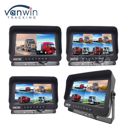 10.1 ইঞ্চি AHD 1080P MDVR মনিটর 4 চ্যানেল ফুল এইচডি ওয়াটারপ্রুফ স্প্লিট ডিসপ্লে মনিটর যানবাহনের জন্য