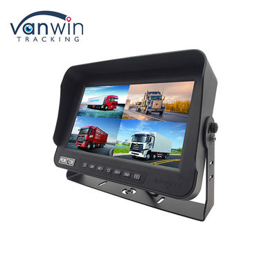 10.1 ইঞ্চি AHD 1080P MDVR মনিটর 4 চ্যানেল ফুল এইচডি ওয়াটারপ্রুফ স্প্লিট ডিসপ্লে মনিটর যানবাহনের জন্য