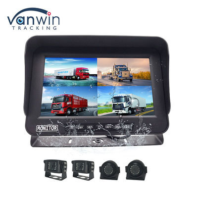 10.1 ইঞ্চি AHD 1080P MDVR মনিটর 4 চ্যানেল ফুল এইচডি ওয়াটারপ্রুফ স্প্লিট ডিসপ্লে মনিটর যানবাহনের জন্য