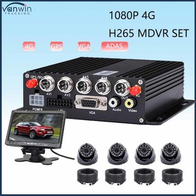 4CH MDVR ADAS GPS 4G Wi-fi HDD অপশনাল টাইম মনিটরিং ট্রাক সহ