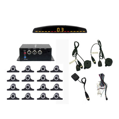 অটো পার্কট্রনিক এলইডি পার্কিং সেন্সর 16 সেন্সর সহ বিপরীত ব্যাকআপ গাড়ি পার্কিং মনিটর ডিটেক্টর সিস্টেম ব্যাকলাইট