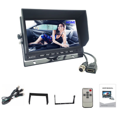 7 ইঞ্চি উচ্চ রেজোলিউশন 1024x600 রেজোলিউশন MDVR এর জন্য HDMI সংযোগকারী সহ গাড়ী টিভি মনিটর
