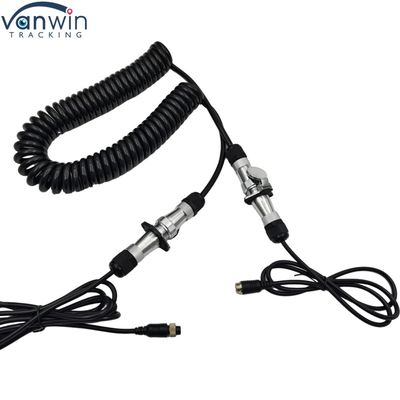 12V ইলেকট্রনিক তারের ক্যামেরা কেবল ট্রাক, বাস, ট্র্যাক্টর পিছনের ভিউ ক্যামেরার জন্য যোগাযোগ উপাদান তামা সুরক্ষা স্তর IP68