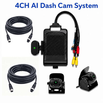 4 Channel AI Fleet Dash Cam 1080P ADAS DMS MDVR System with 4G GPS WiFi for Cars Taxis Trucks Buses