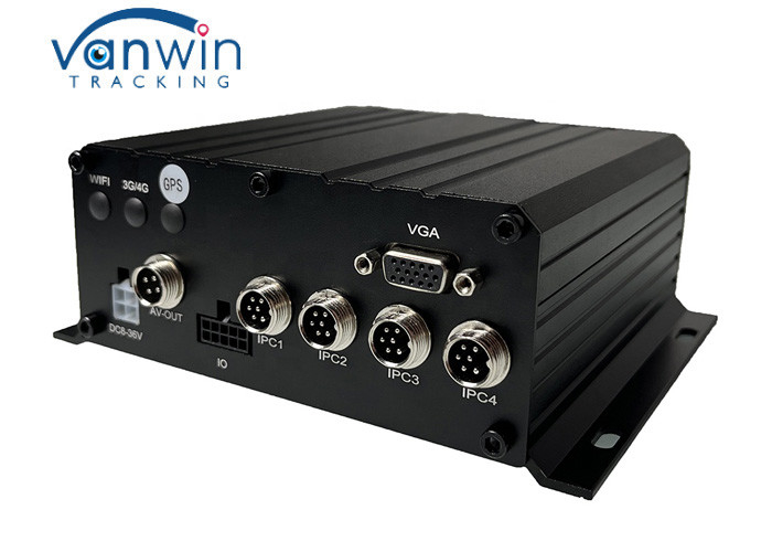 H.265 4G মোবাইল NVR 1080P AHD যানবাহন CCTV DVR MNVR 4 CH HDD SD কার্ড স্টোরেজ