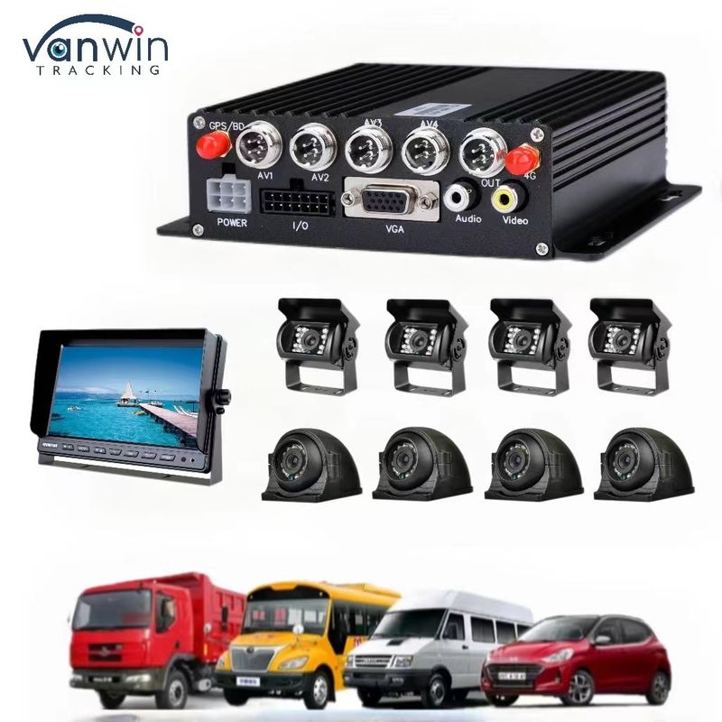 8CH 1080P H.265 HD GPS যানবাহন মোবাইল DVR রেকর্ডার 12V 2.5A এবং 5V 2A আউটপুট সহ