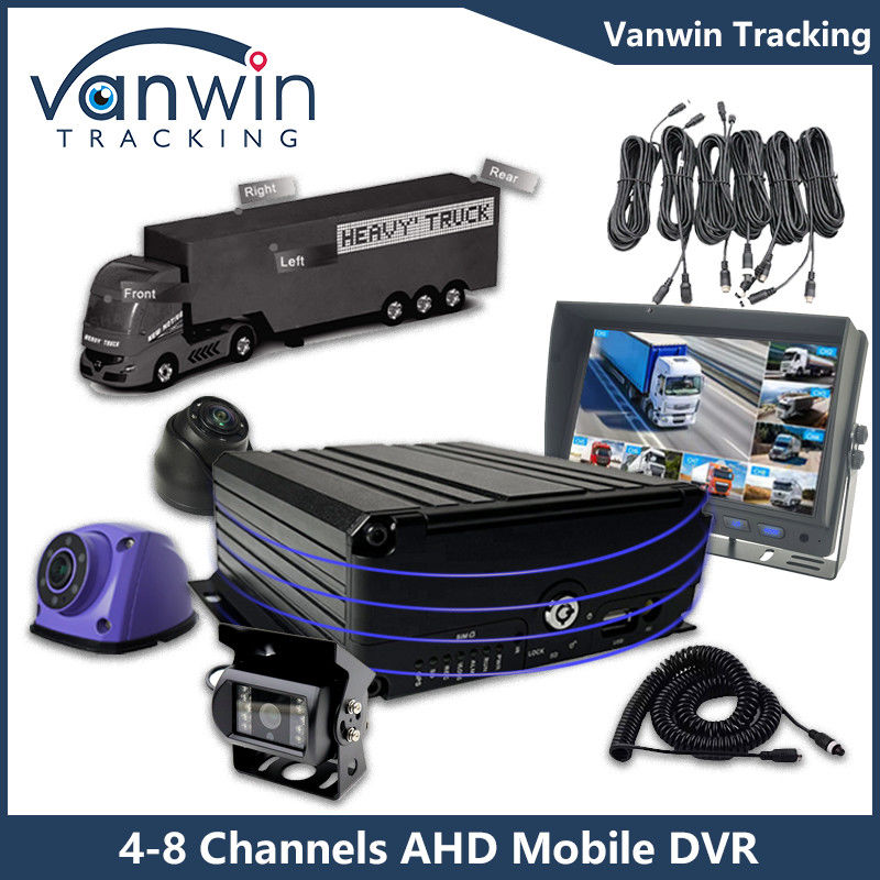 AHD 8CH HDD রিমোট কন্ট্রোল মোবাইল DVR 1080P 4G GPS ফাংশন যানবাহন নিরাপত্তা পর্যবেক্ষণ Cmsv6 MDVR