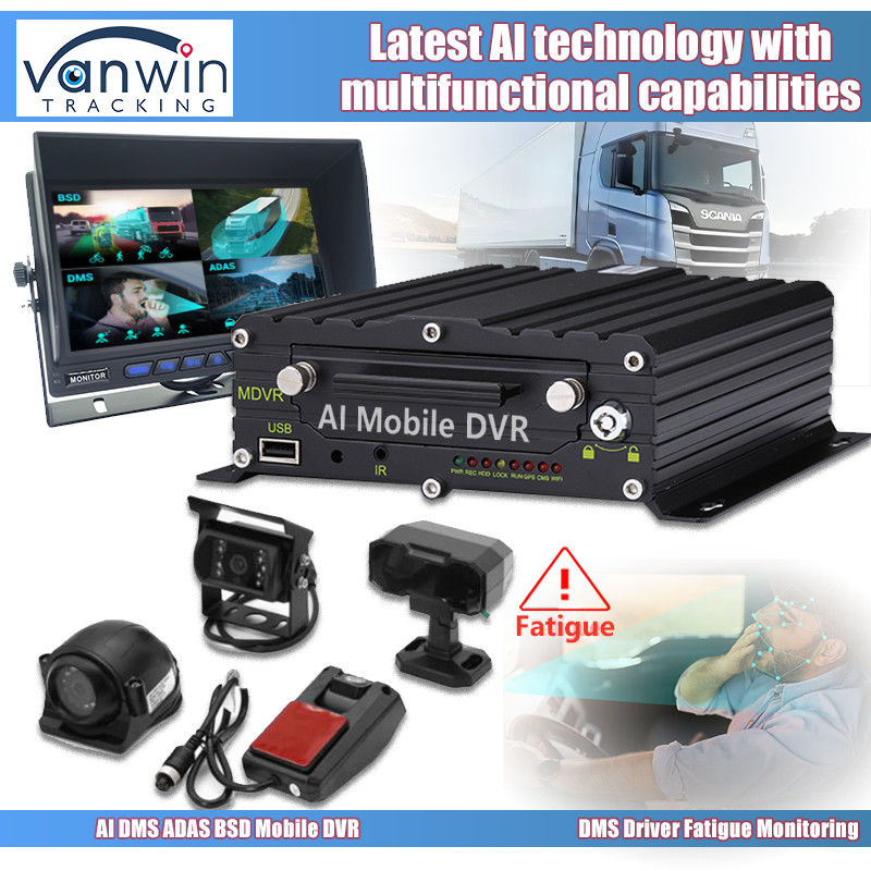 8CH 1080p 4G এআই মোবাইল ডিভিআর ADAS DMS BSD ক্যামেরা সিস্টেমের সাথে ট্রাকের জন্য জিপিএস মোবাইল ডিভিআর