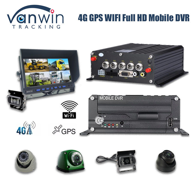 4CH 1080P HDD মোবাইল DVR 4G GPS রিয়েল টাইম মনিটরিং এবং ট্র্যাকিং ডেটা স্টোরেজ ডিভাইস