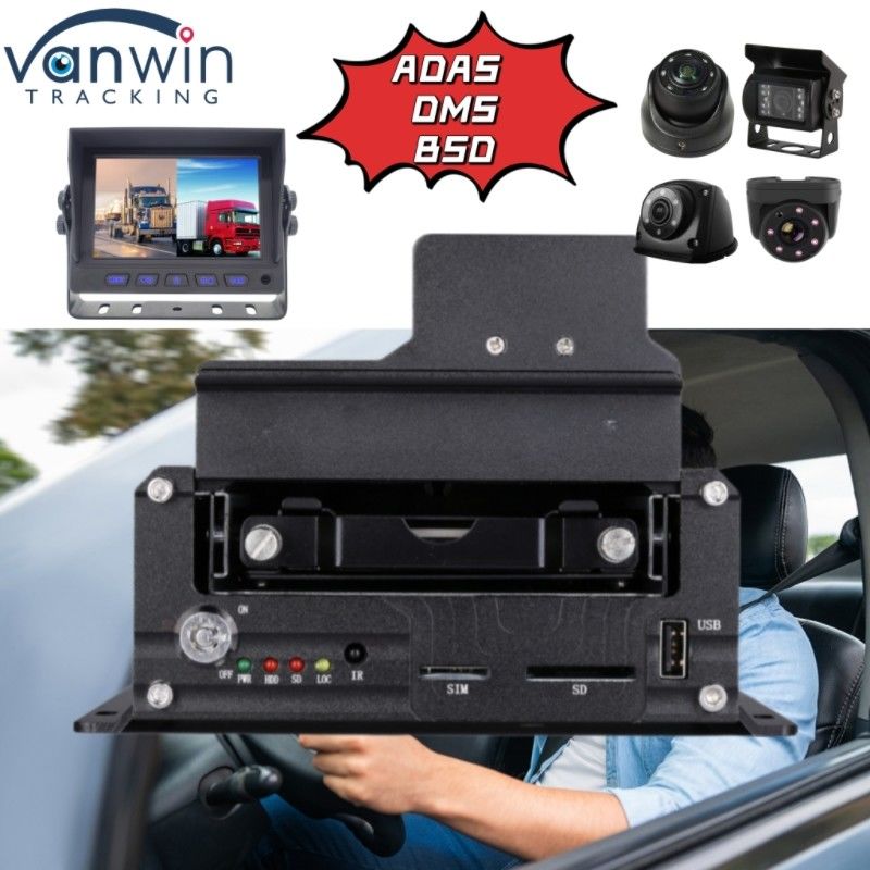 পেশাদার 4CH HDD DVR সমর্থন ADAS DMS BSD ফাংশন 4G GPS যানবাহন ট্র্যাকার