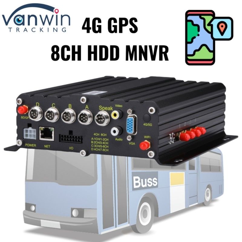 OEM 8 চ্যানেল HDD MNVR ট্রাক বাস ভ্যান ফ্লিটের জন্য যানবাহন নিরাপত্তা ভিডিও রেকর্ডার