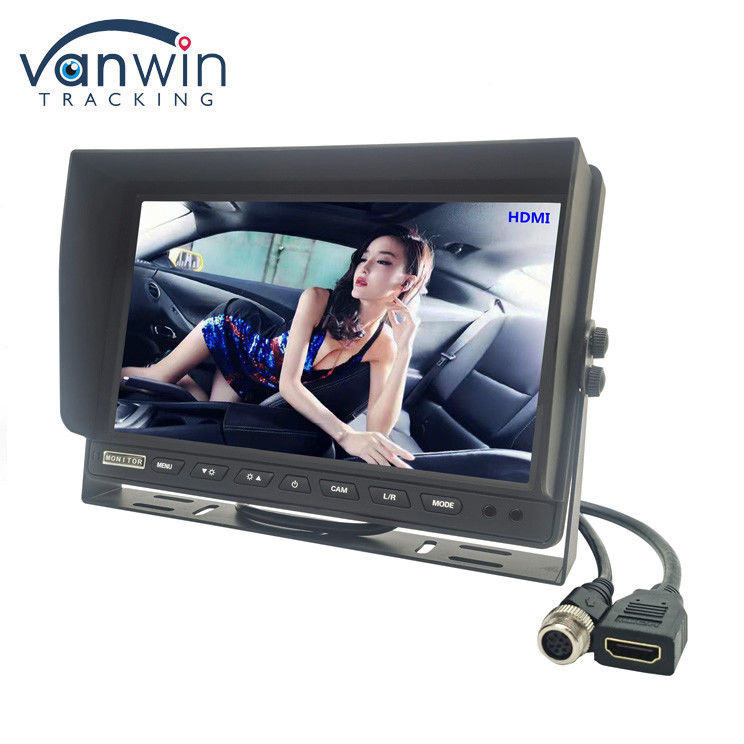 7 ইঞ্চি উচ্চ রেজোলিউশন 1024x600 রেজোলিউশন MDVR এর জন্য HDMI সংযোগকারী সহ গাড়ী টিভি মনিটর