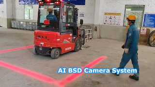 AI BSD ডিটেকশন 4CH HD টাচ DVR ক্যামেরা সিস্টেম ভারী যন্ত্রপাতির জন্য